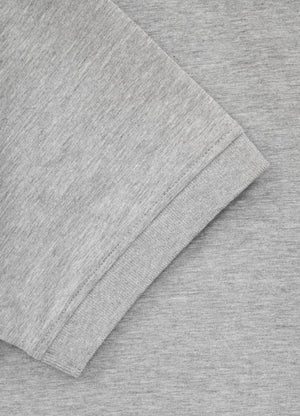 Herren Poloshirt Jersey Slim Fit Kleines Logo - Grau Melange