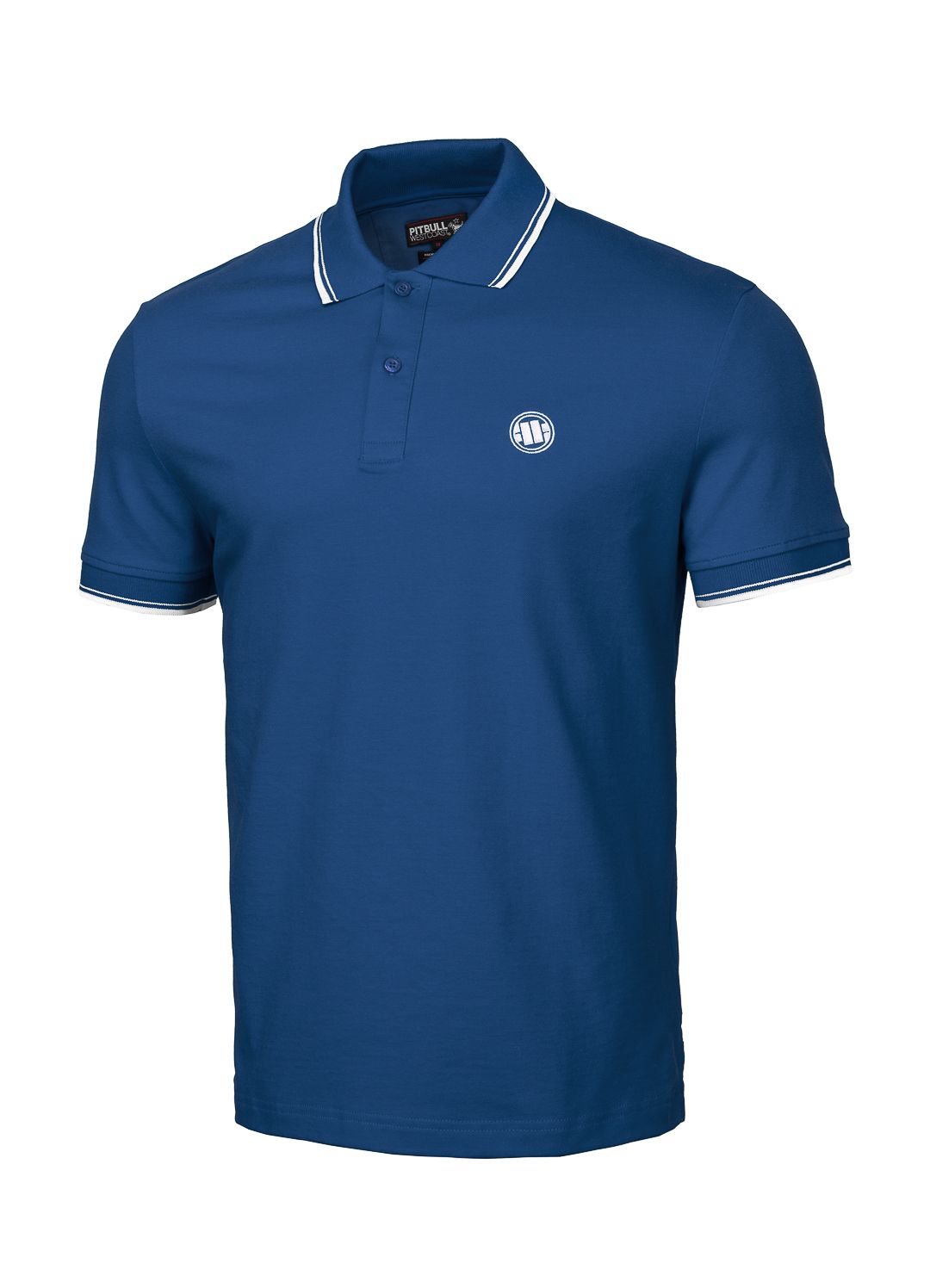 Poloshirt Pique Regular Stripes - Blau