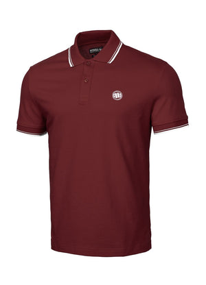 Poloshirt Pique Regular Stripes - Bordeaux