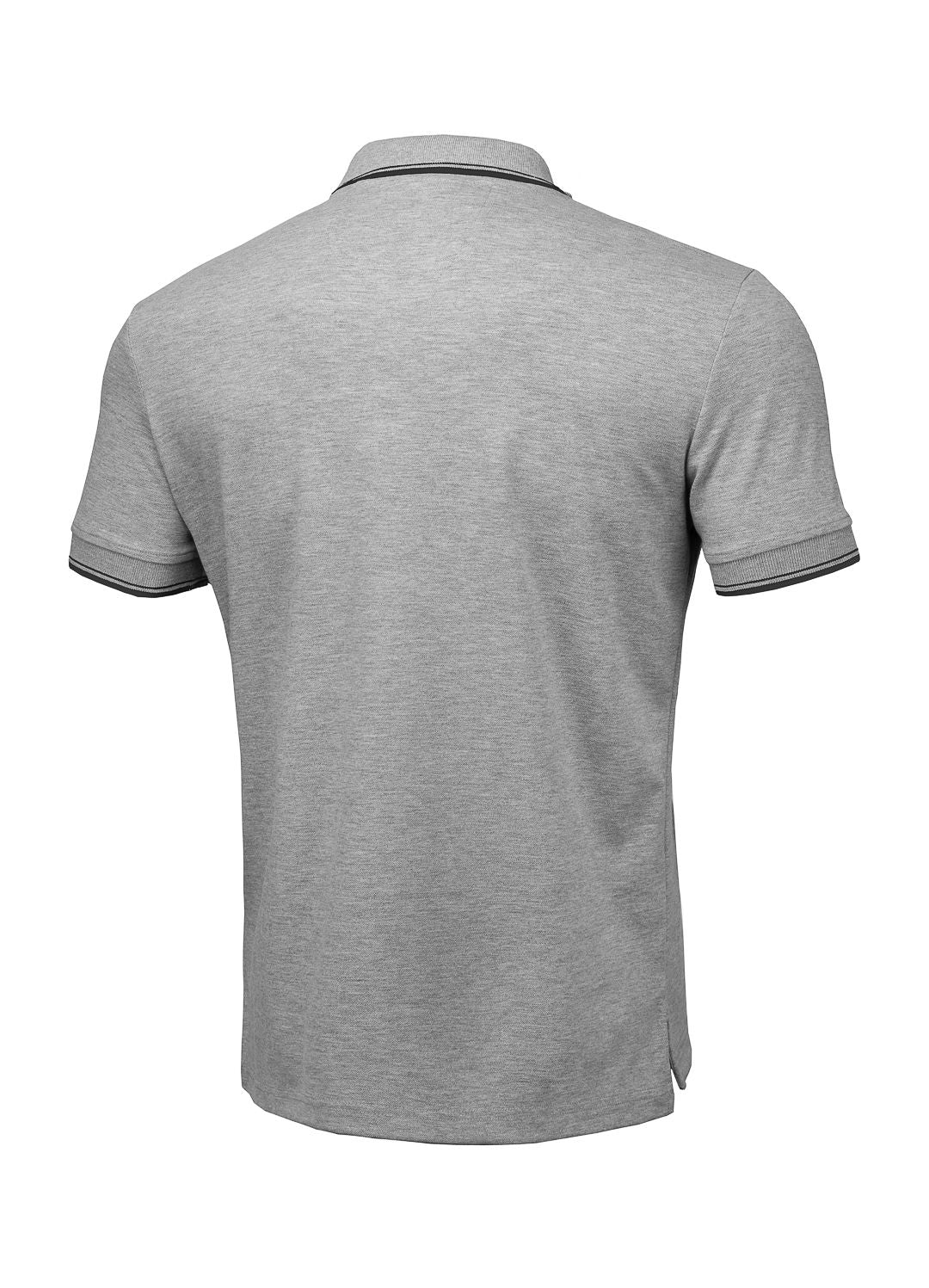 Poloshirt Pique Regular Stripes - Grau