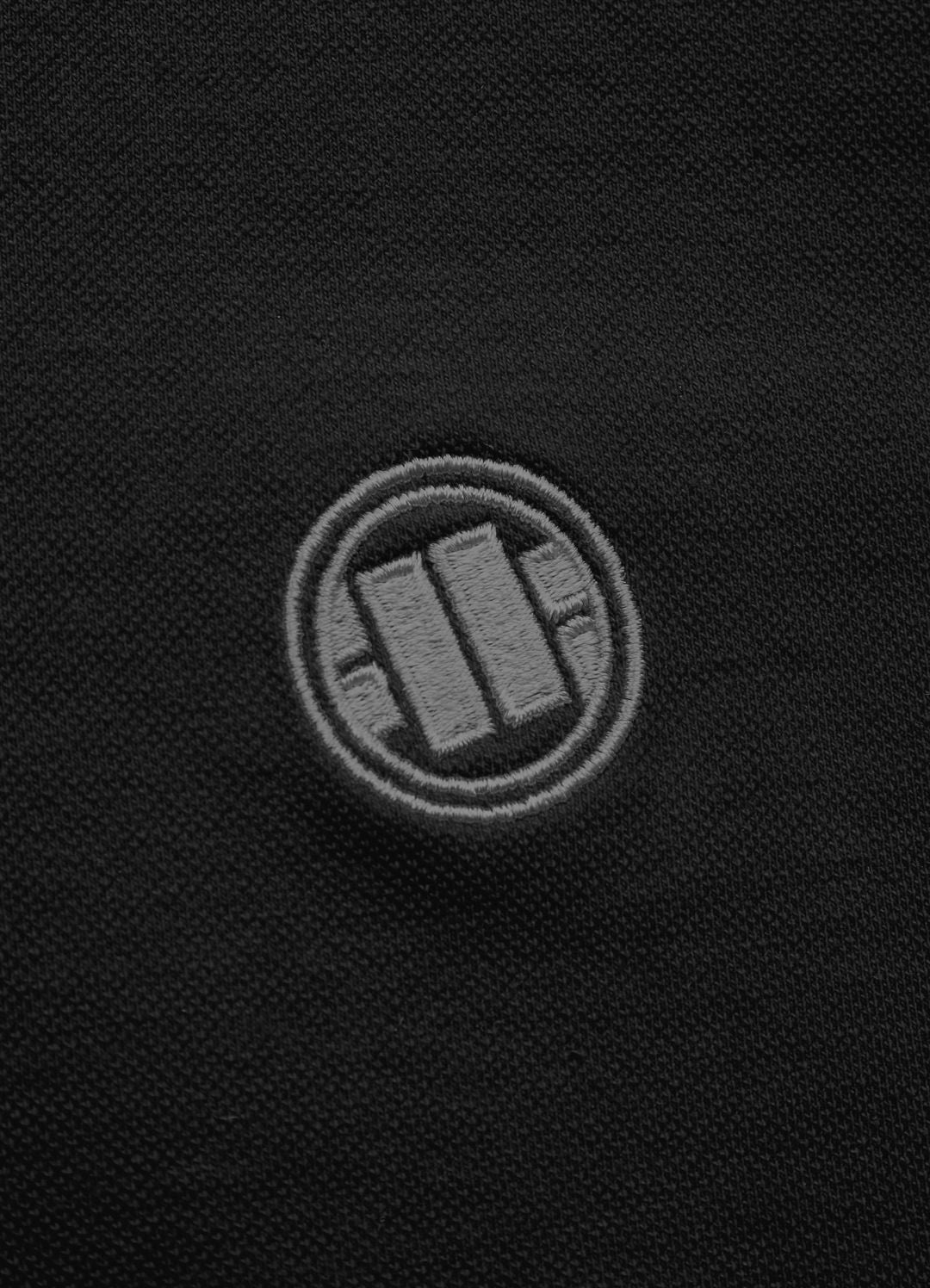 Poloshirt Pique Regular Stripes - Schwarz