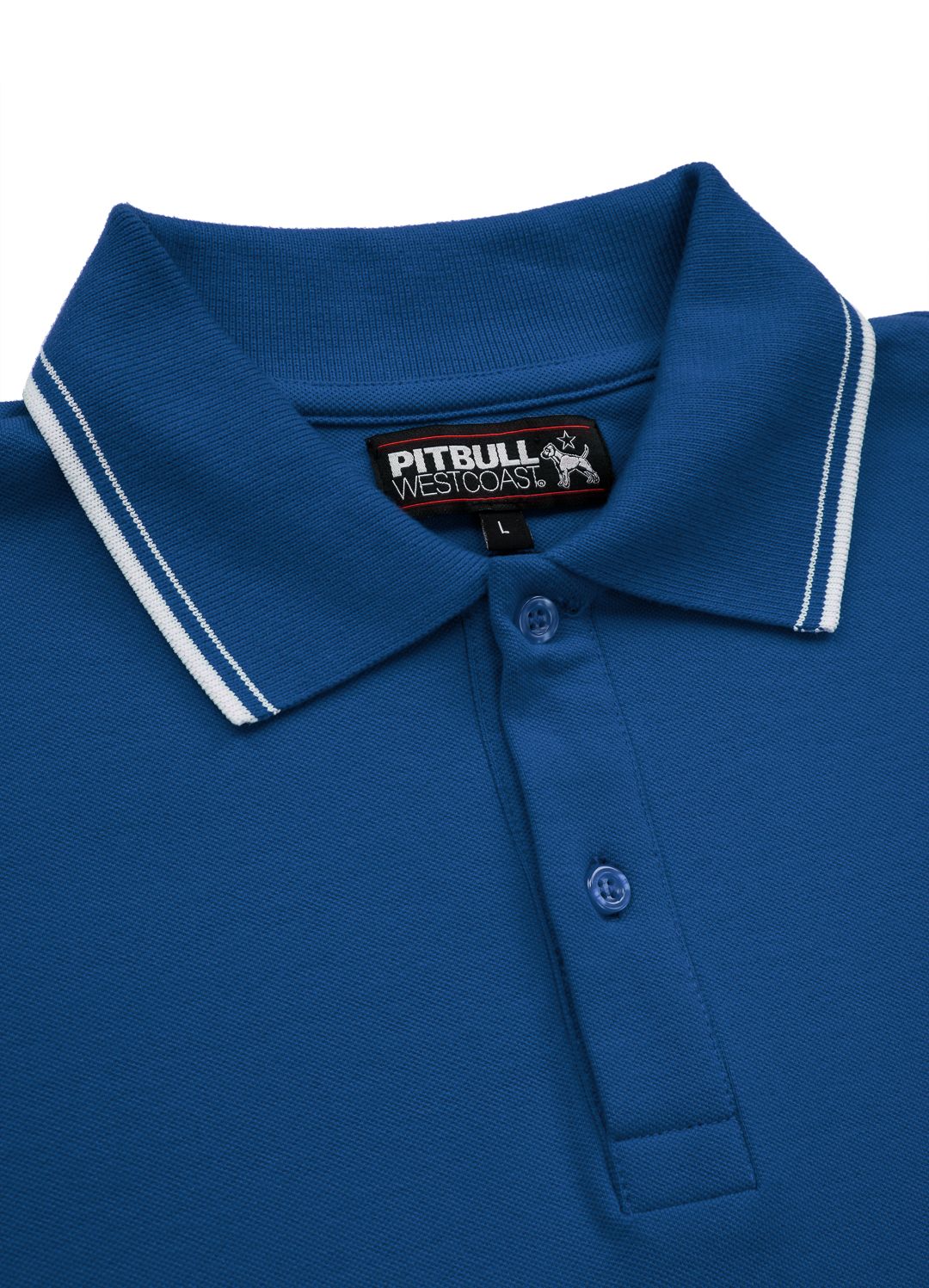 Poloshirt Pique Regular Stripes - Blau