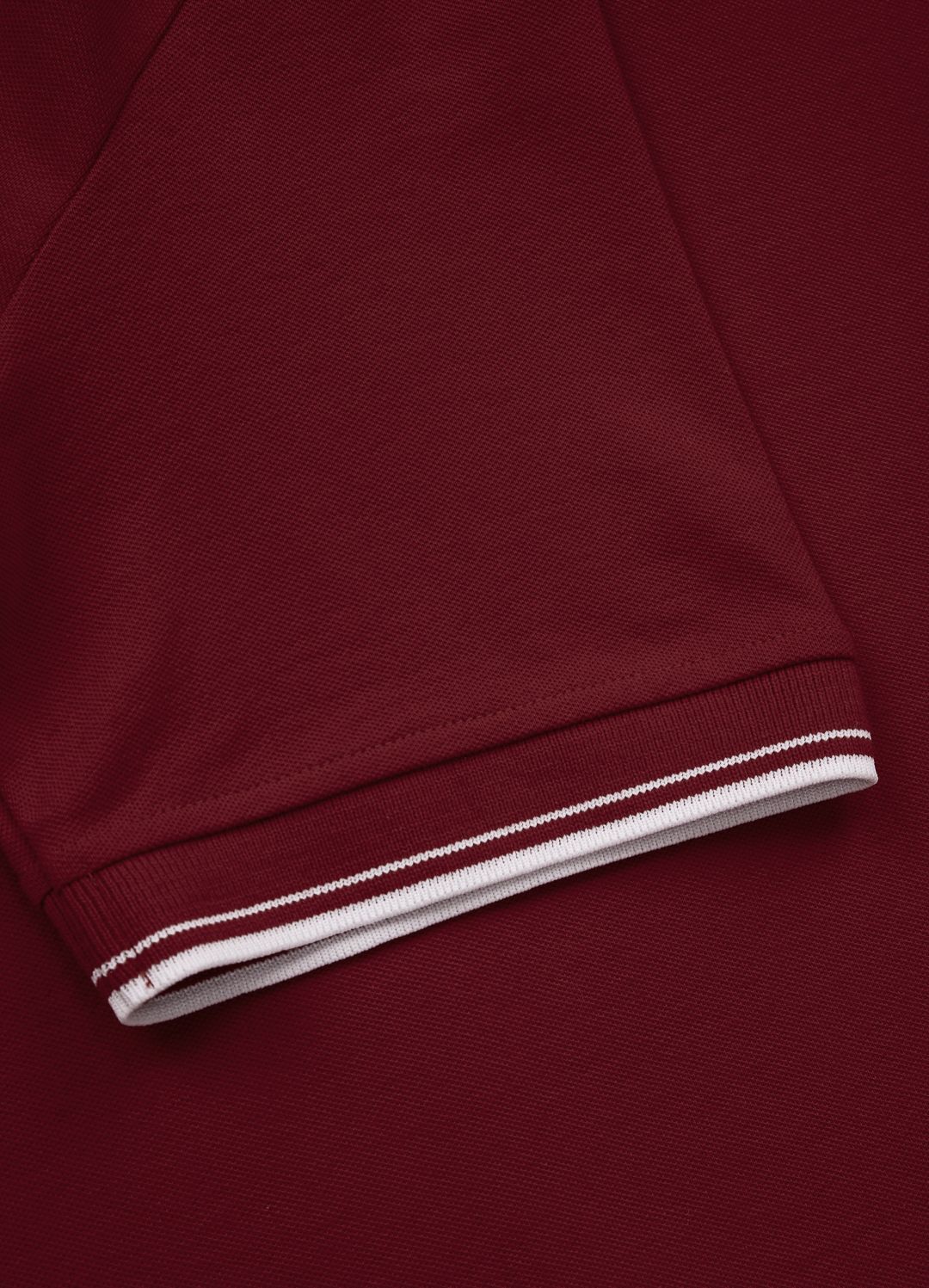 Poloshirt Pique Regular Stripes - Bordeaux