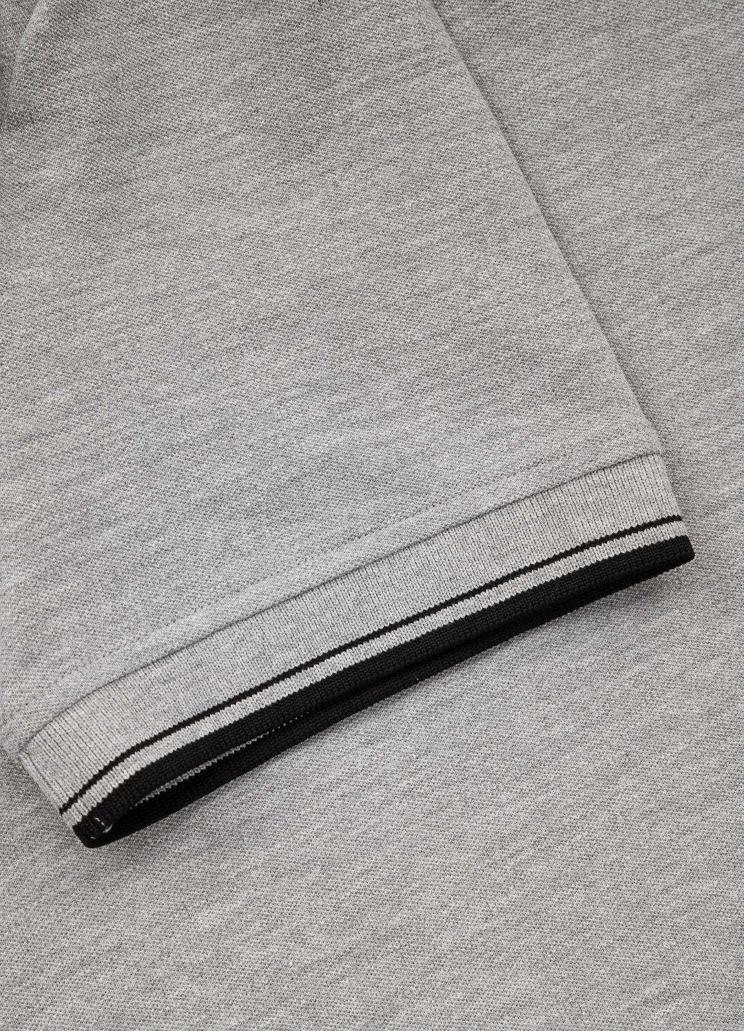 Poloshirt Pique Regular Stripes - Grau