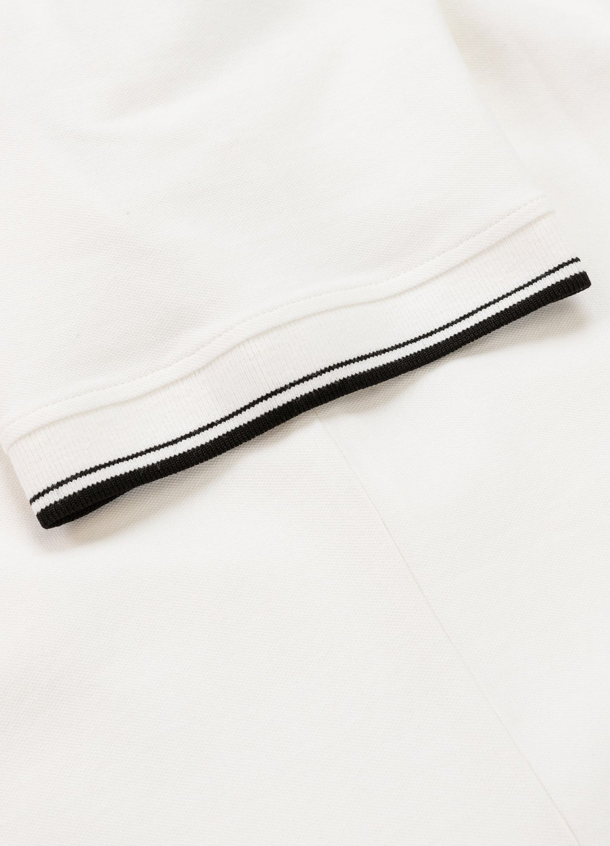 Poloshirt Pique Stripes Regular - Offwhite