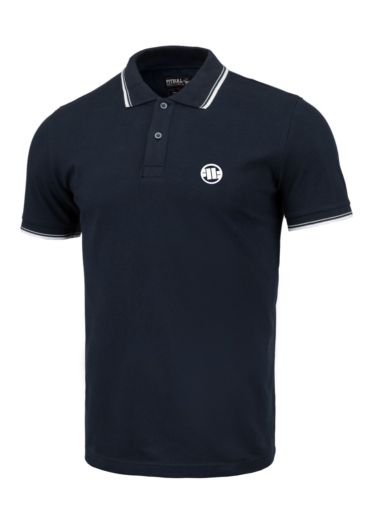 Poloshirt Pique Stripes - Dunkelblau