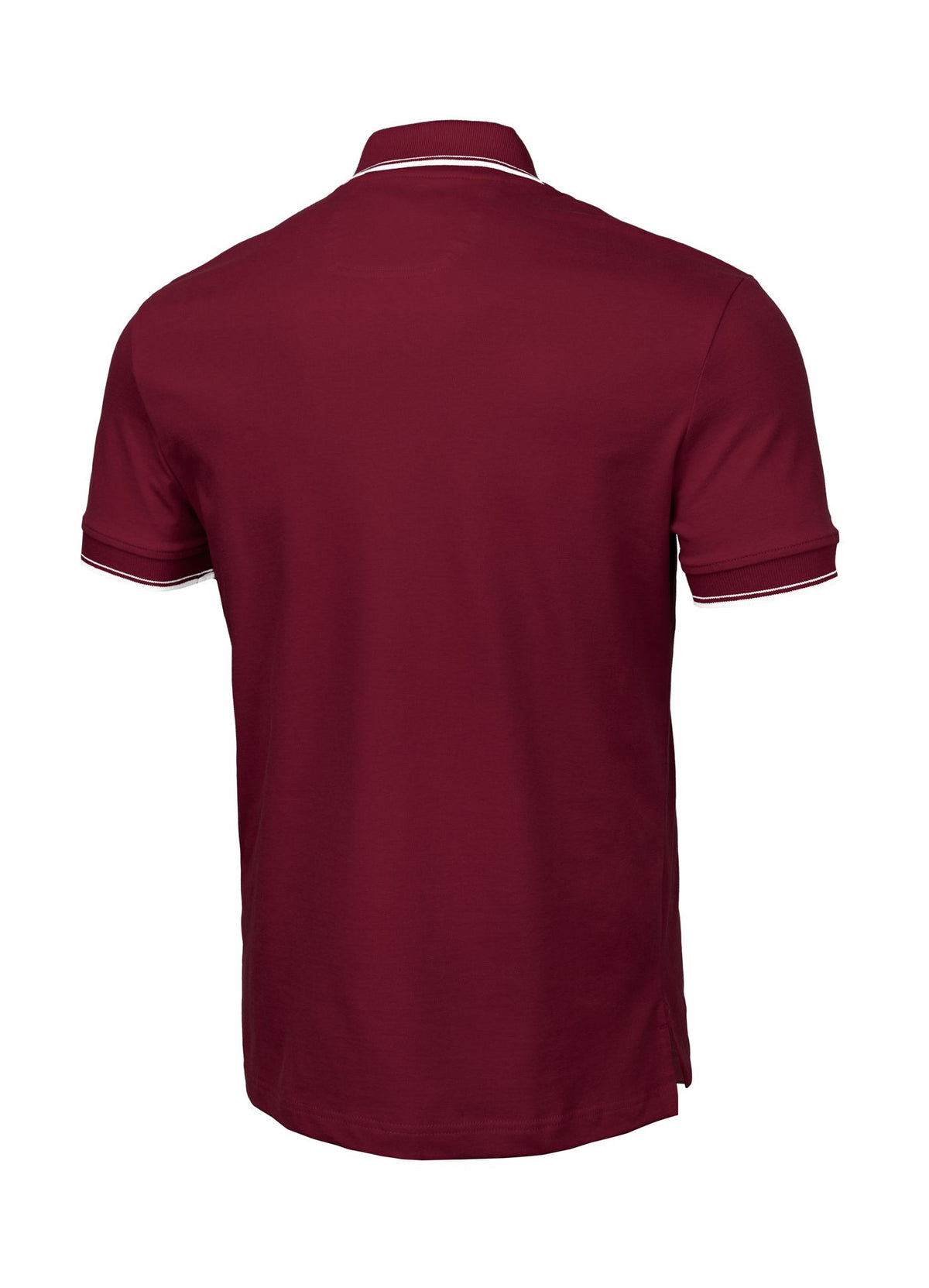 Poloshirt Pique Stripes Regular - Bordeaux