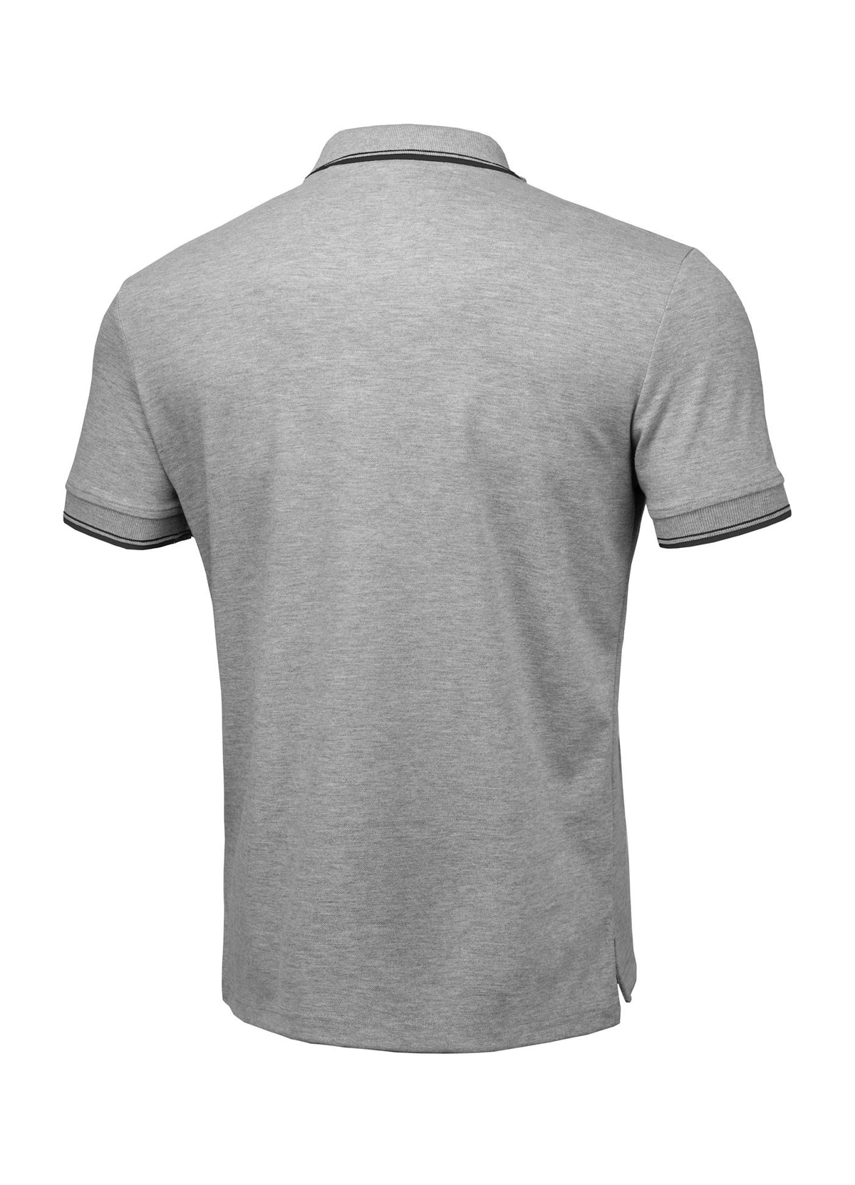Poloshirt Pique Stripes Regular - Grau