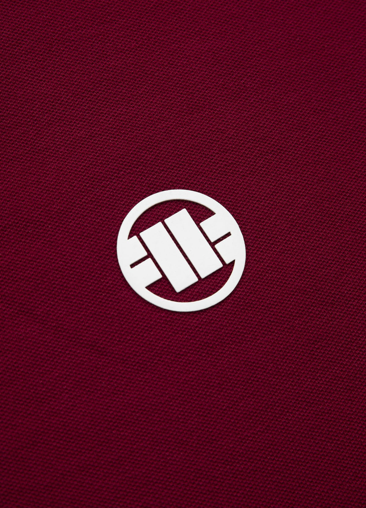 Poloshirt Pique Stripes Regular - Bordeaux