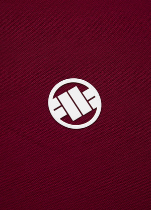 Poloshirt Pique Stripes Regular - Bordeaux