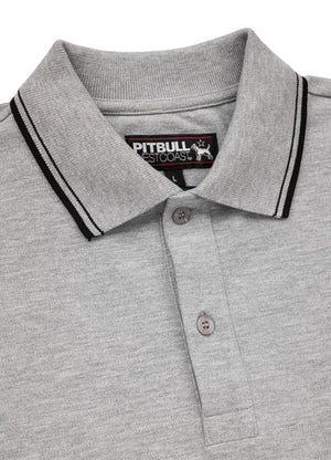 Poloshirt Pique Stripes Regular - Grau