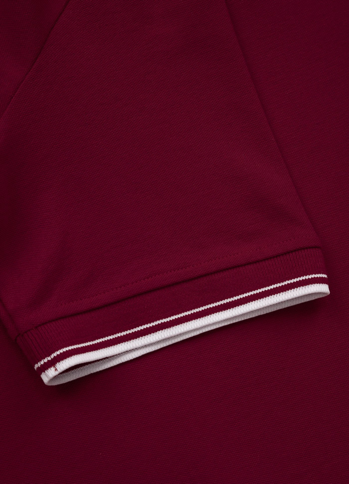Poloshirt Pique Stripes Regular - Bordeaux