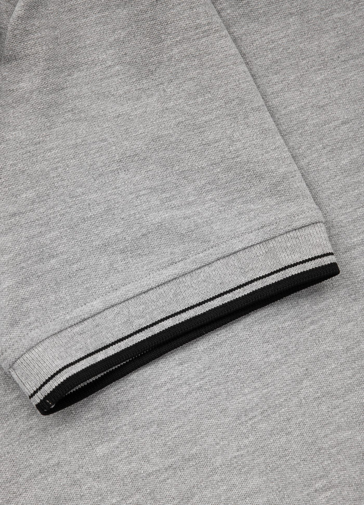 Poloshirt Pique Stripes Regular - Grau