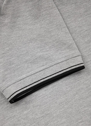 Poloshirt Pique Stripes Regular - Grau