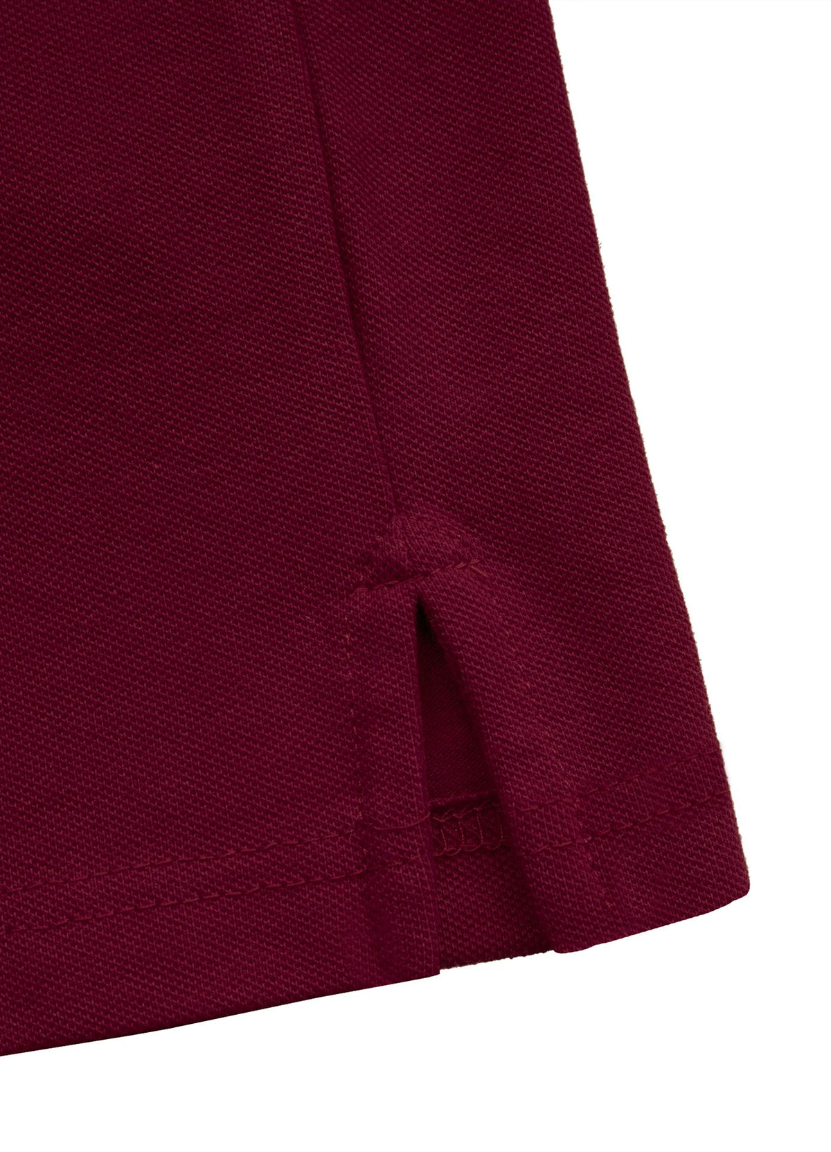 Poloshirt Pique Stripes Regular - Bordeaux