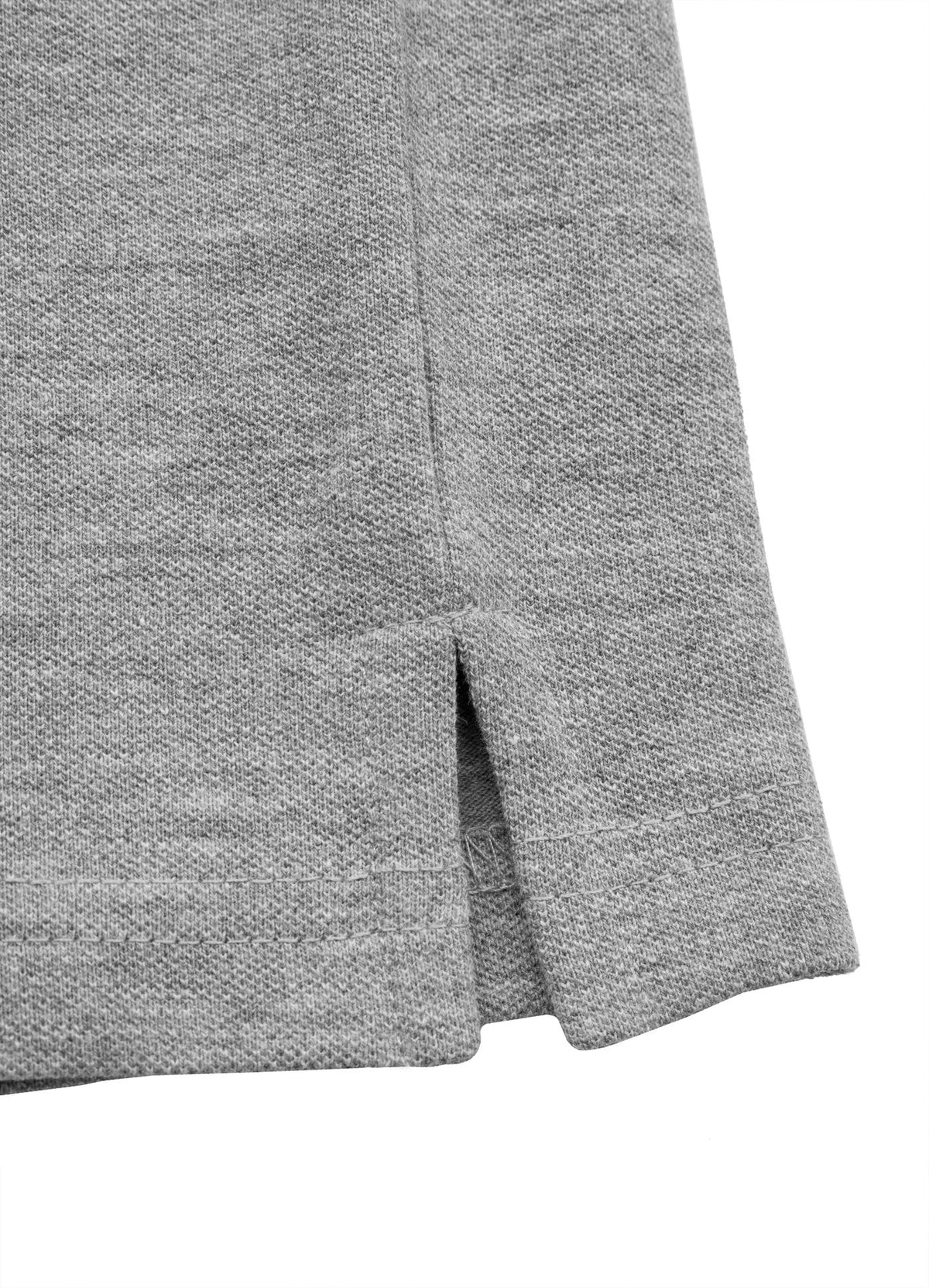 Poloshirt Pique Stripes Regular - Grau