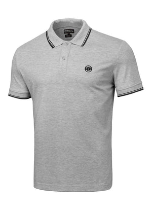 Poloshirt Pique Stripes Regular - Grau