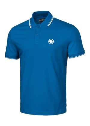 Poloshirt Pique Stripes - Blau