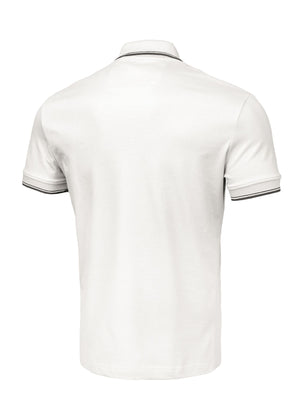 Poloshirt Pique Stripes Regular - Offwhite