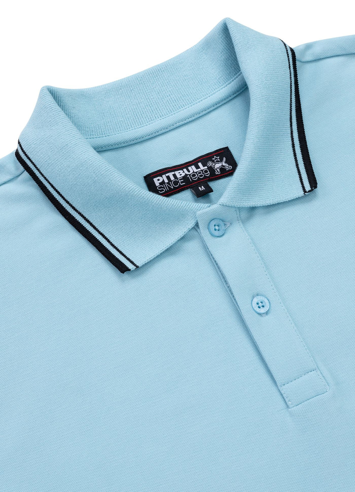 Poloshirt Pique Stripes Regular - Hellblau