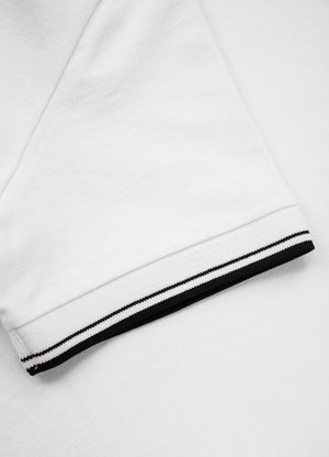 Poloshirt Regular Logo Stripes II  - Weiß