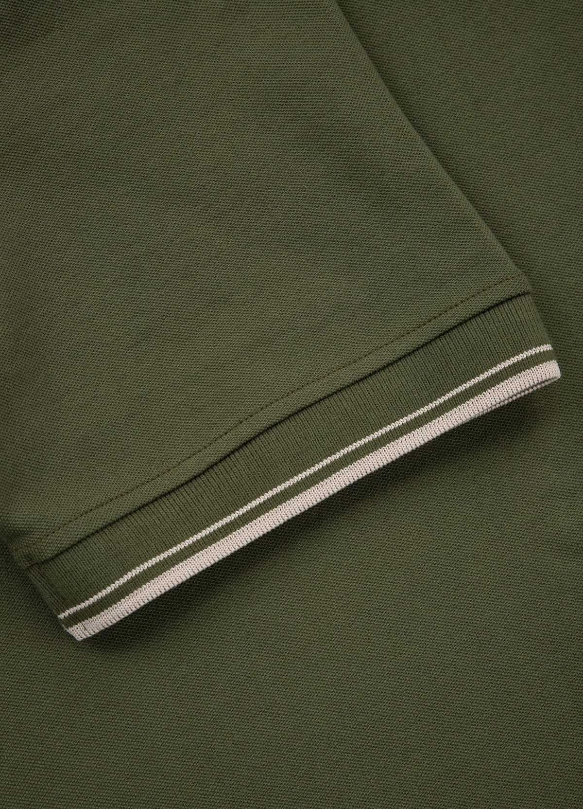 Poloshirt Regular Logo Stripes II - Olivgrün