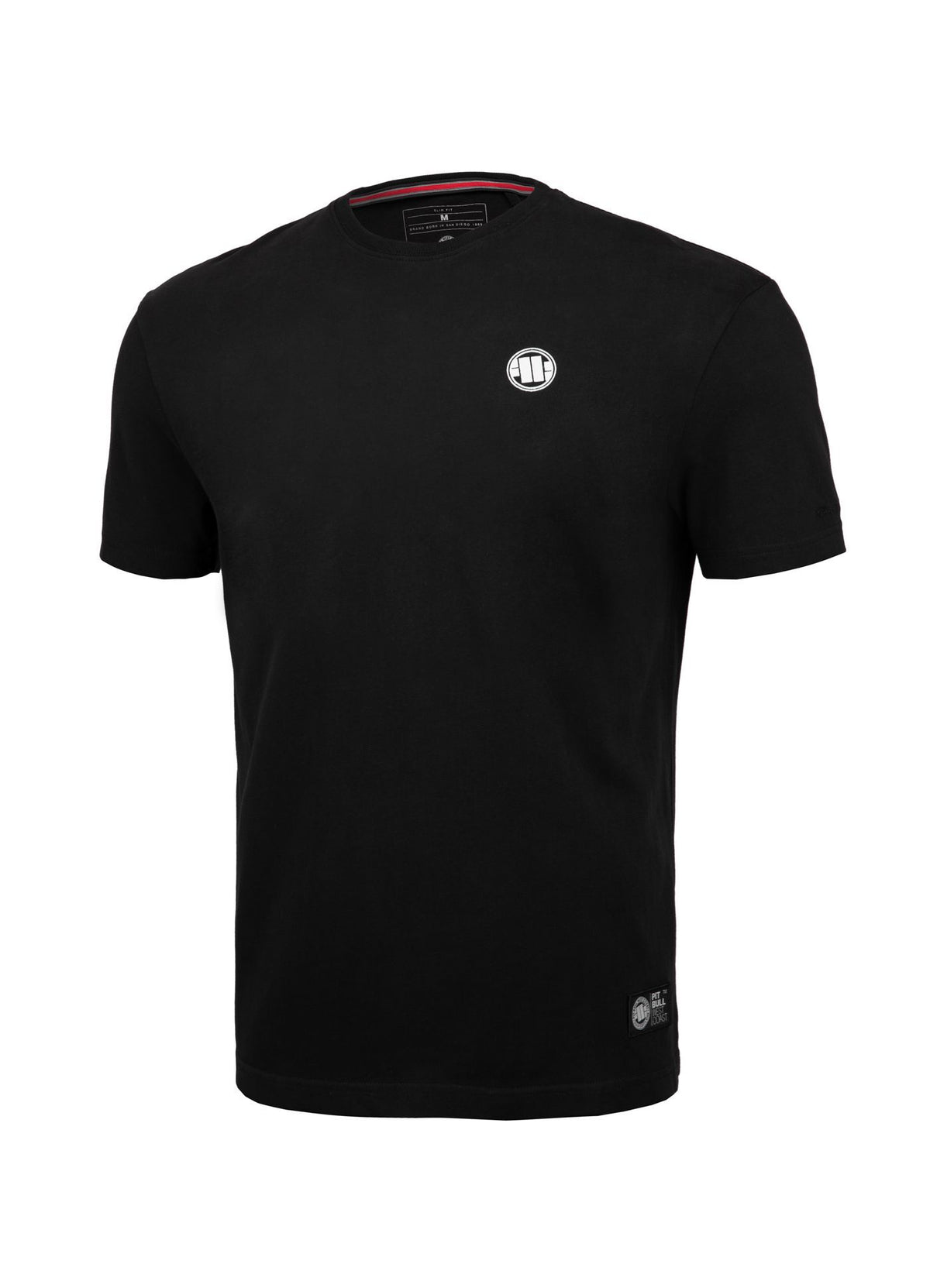 T-Shirt Regular Fit Schweres kleines Logo Schwarz