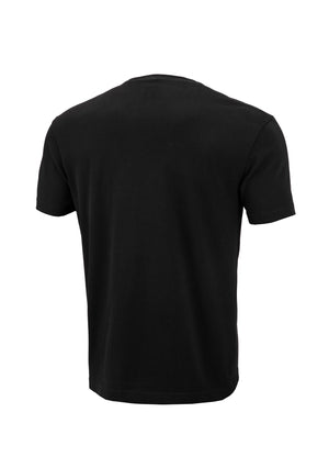 T-Shirt Regular Fit Schweres kleines Logo Schwarz