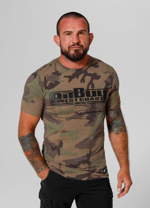 T-Shirt Slim Fit Classic Boxing - Woodland Camouflagemuster 