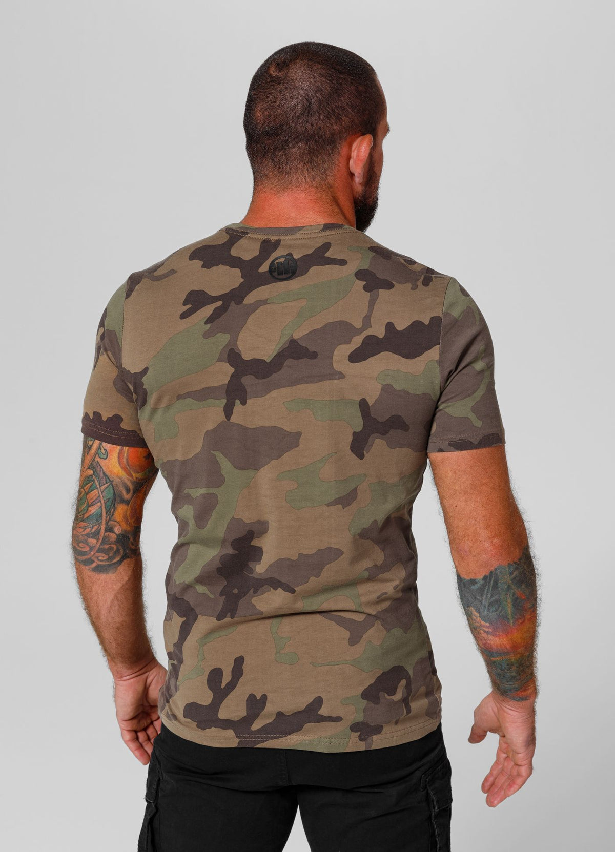 T-Shirt Slim Fit Classic Boxing - Woodland Camouflagemuster 