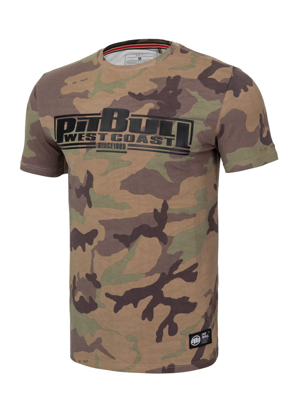 T-Shirt Slim Fit Classic Boxing - Woodland Camouflagemuster 