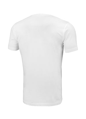 Weißes Slim-Fit-T-Shirt mit kleinem Logo