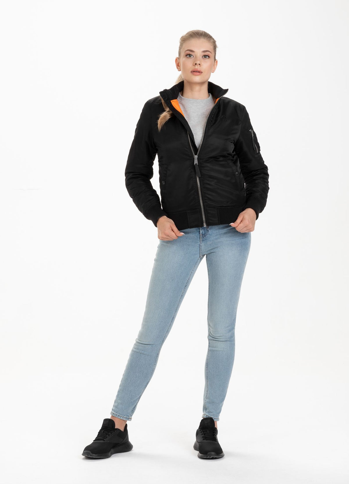 Damen Übergangsjacke MA-1 - Schwarz