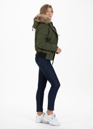 Damen Kapuzenjacke Firethorn Olive