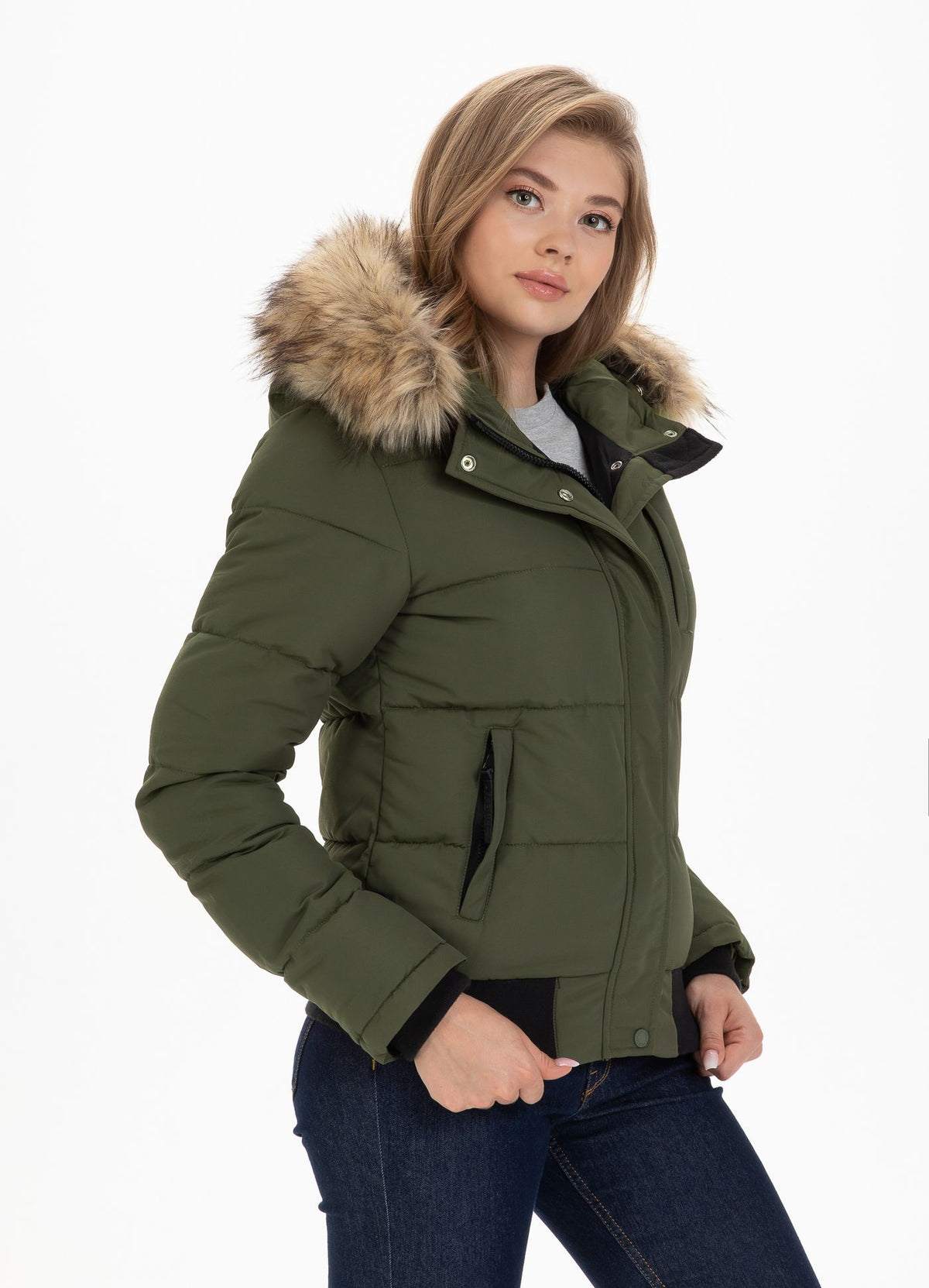Damen Kapuzenjacke Firethorn Olive