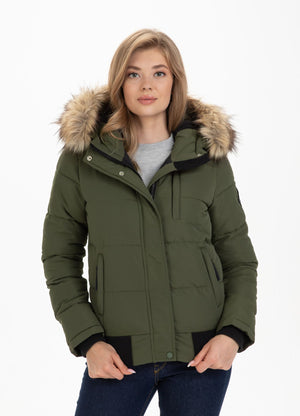 Damen Kapuzenjacke Firethorn Olive