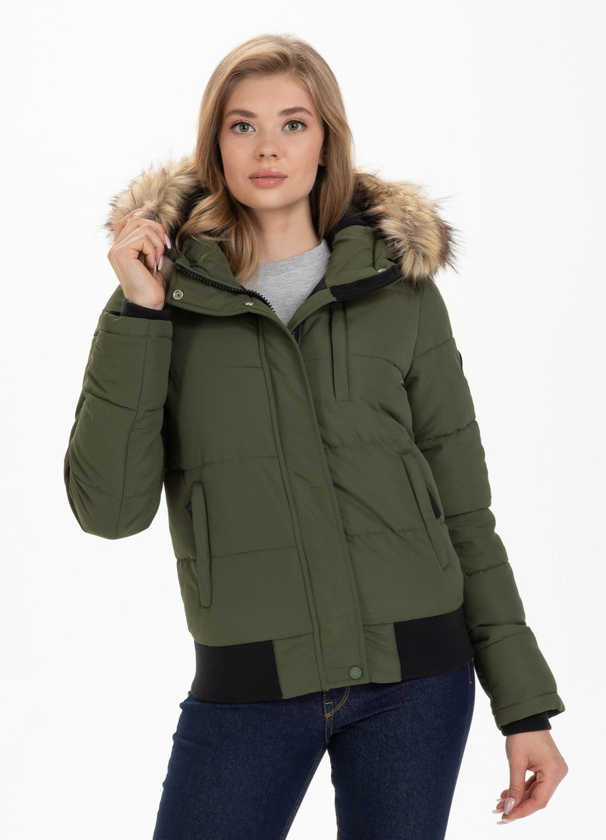 Damen Kapuzenjacke Firethorn Olive