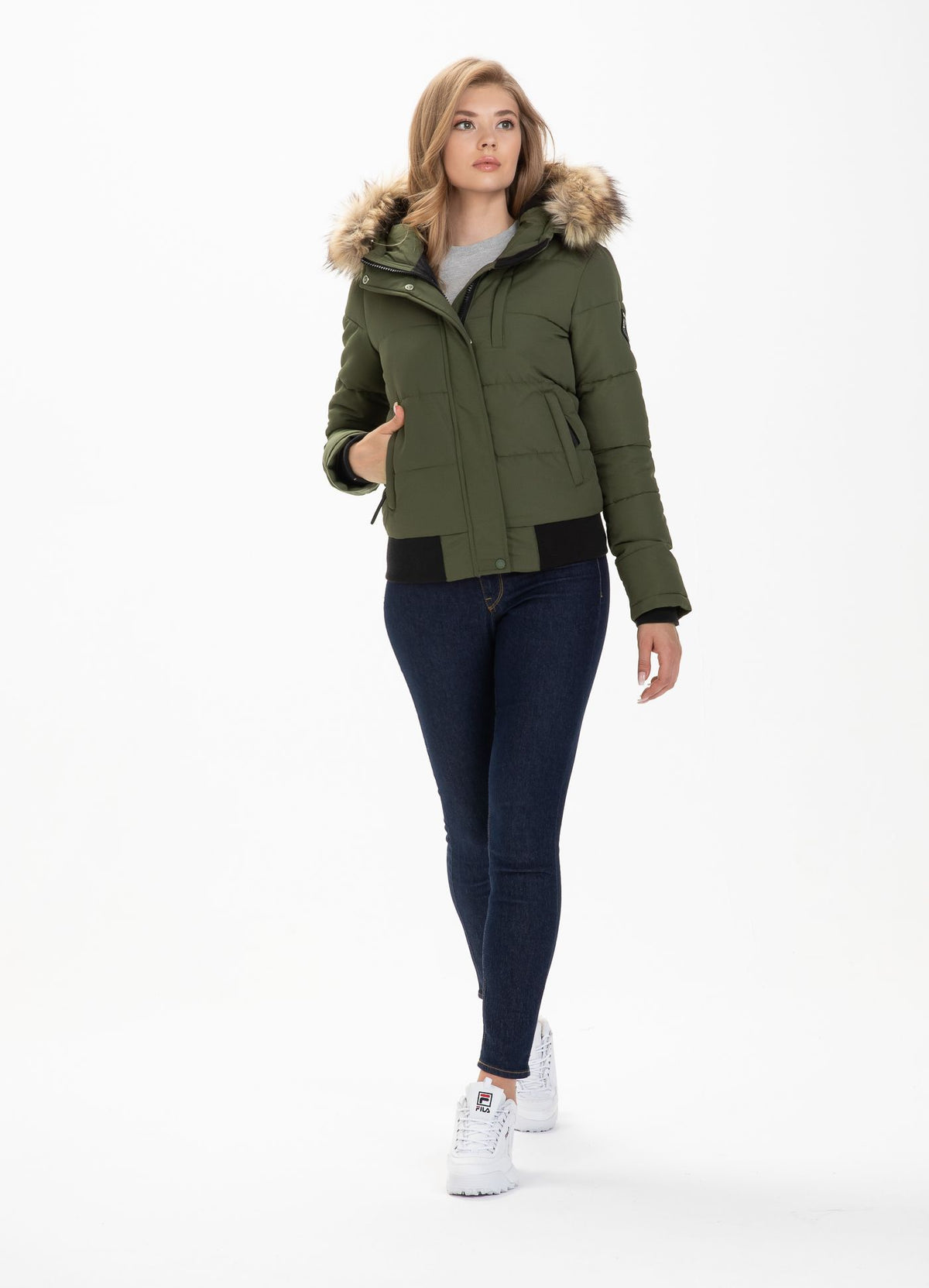 Damen Kapuzenjacke Firethorn Olive