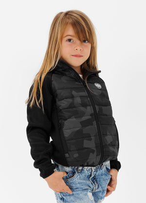 Kinder Übergangsjacke Dillard - Schwarzes Camouflage