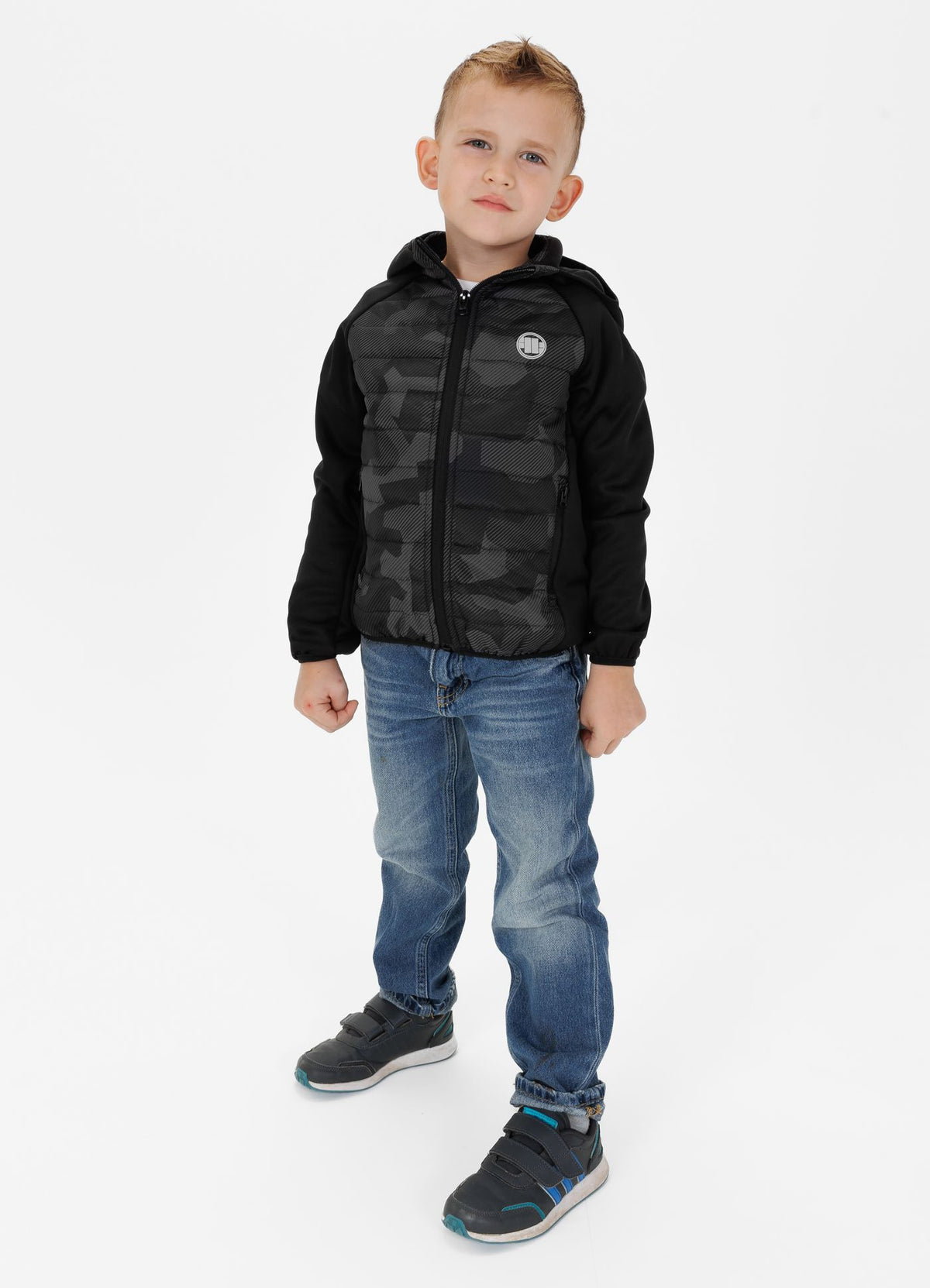 Kinder Übergangsjacke Dillard - Schwarzes Camouflage