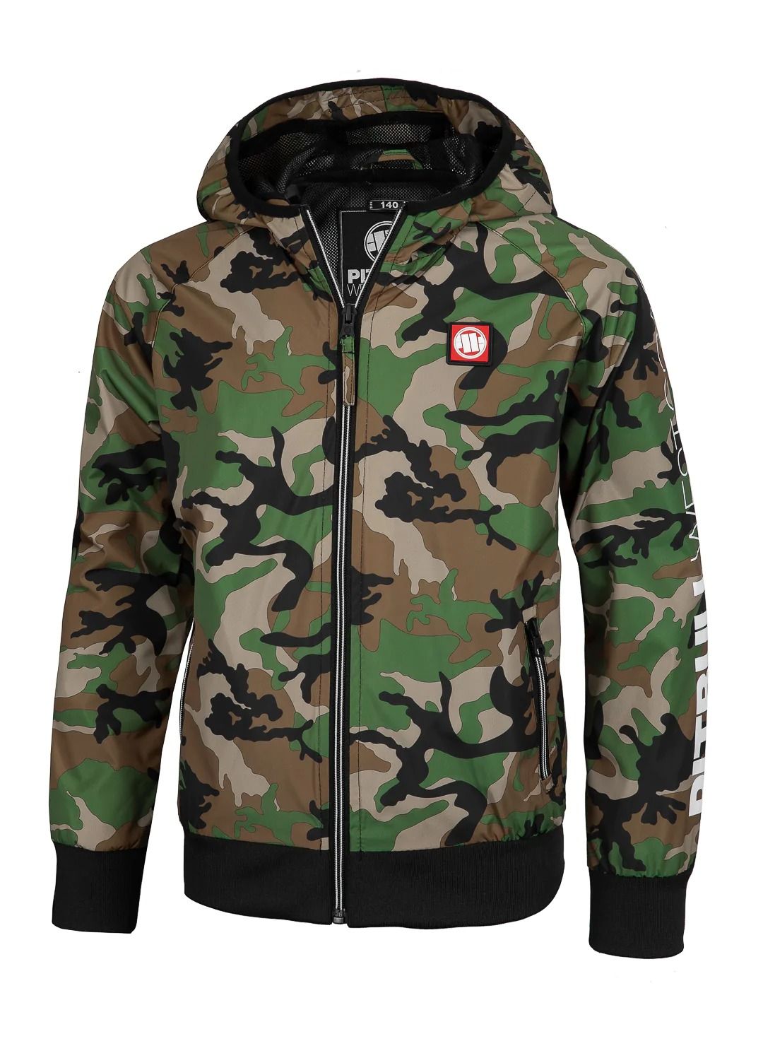 Kinder Übergangsjacke Athletic Sleeve Junior - Woodland Camouflage