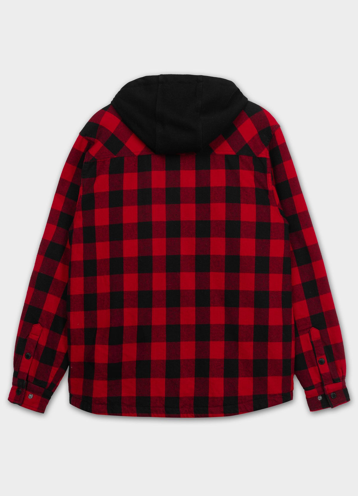 Flanelljacke mit Kapuze Pioneer - Schwarz/Rot