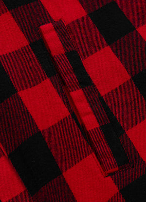 Flanelljacke mit Kapuze Pioneer - Schwarz/Rot