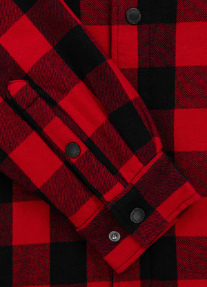 Flanelljacke mit Kapuze Pioneer - Schwarz/Rot