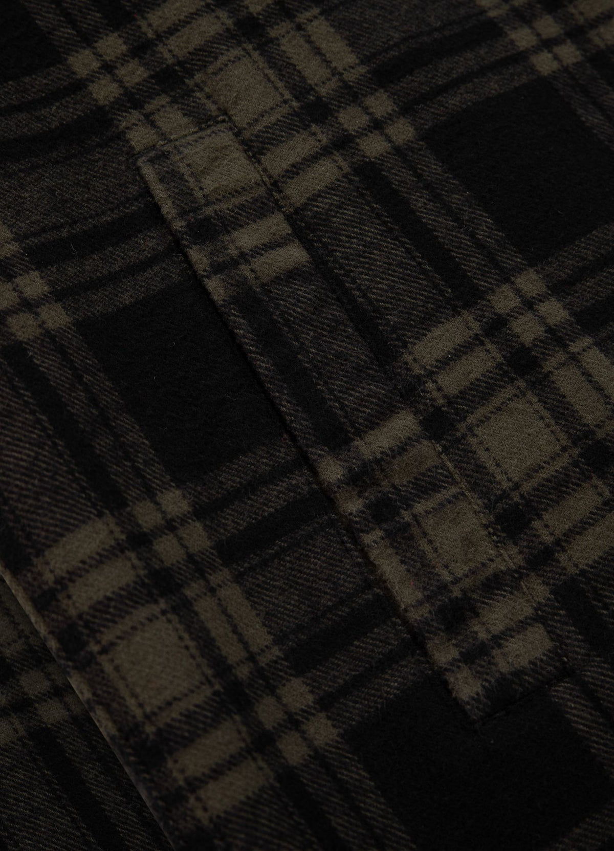 Flanelljacke mit Kapuze Pioneer - Schwarz/Olivgrün