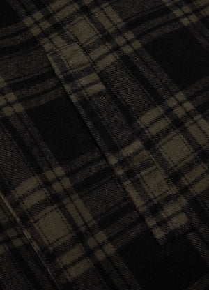 Flanelljacke mit Kapuze Pioneer - Schwarz/Olivgrün