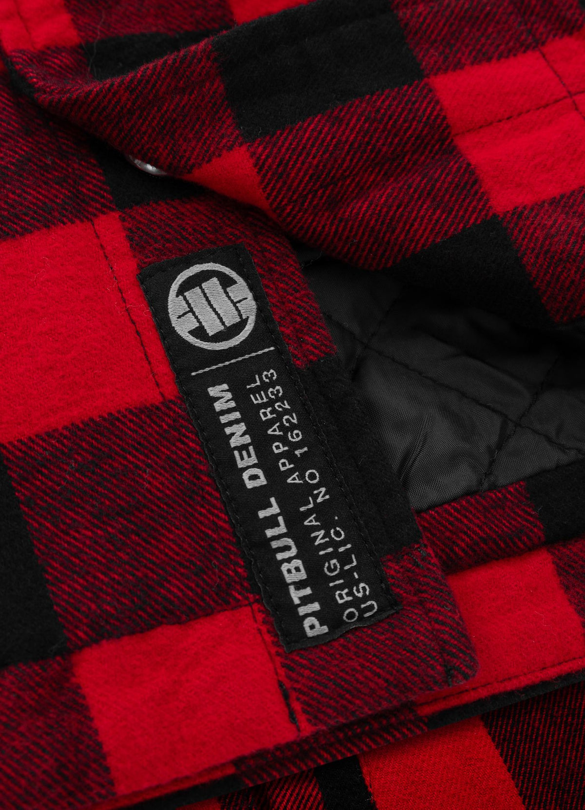 Flanelljacke mit Kapuze Pioneer - Schwarz/Rot