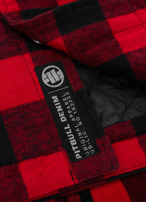 Flanelljacke mit Kapuze Pioneer - Schwarz/Rot