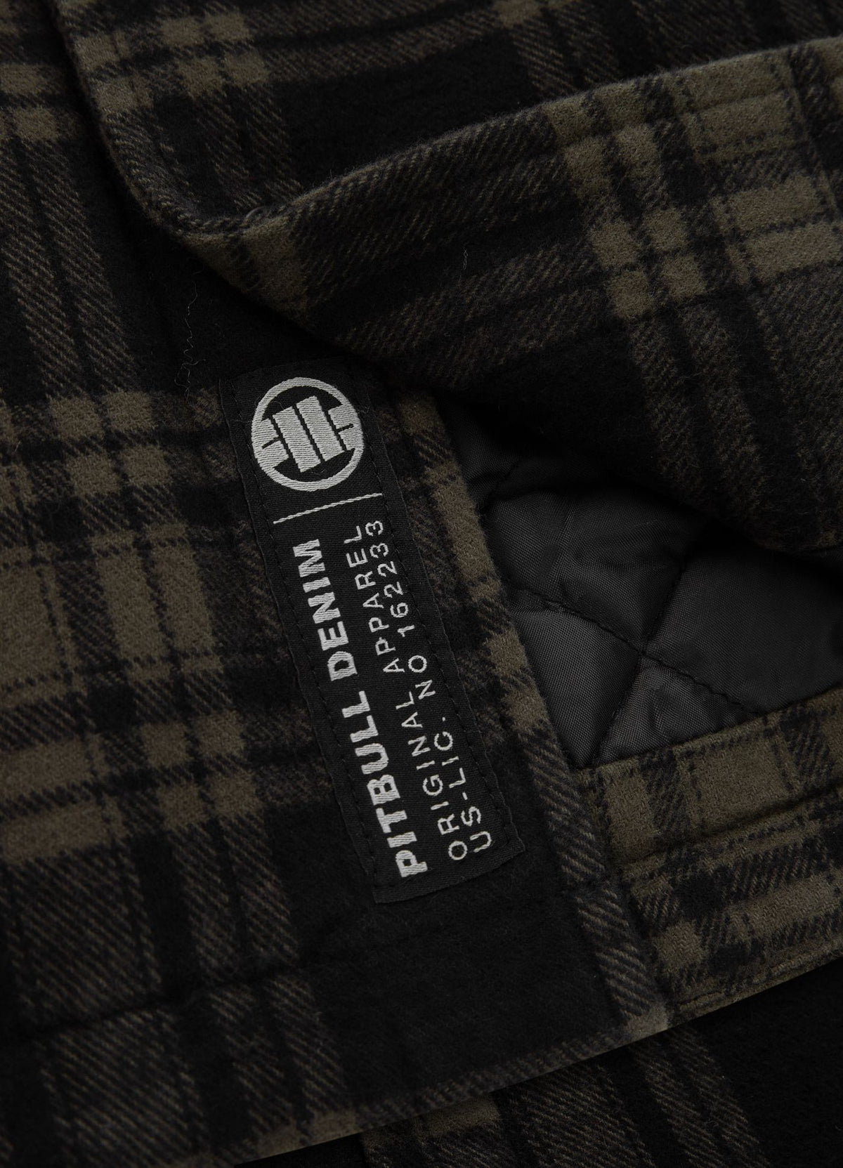 Flanelljacke mit Kapuze Pioneer - Schwarz/Olivgrün