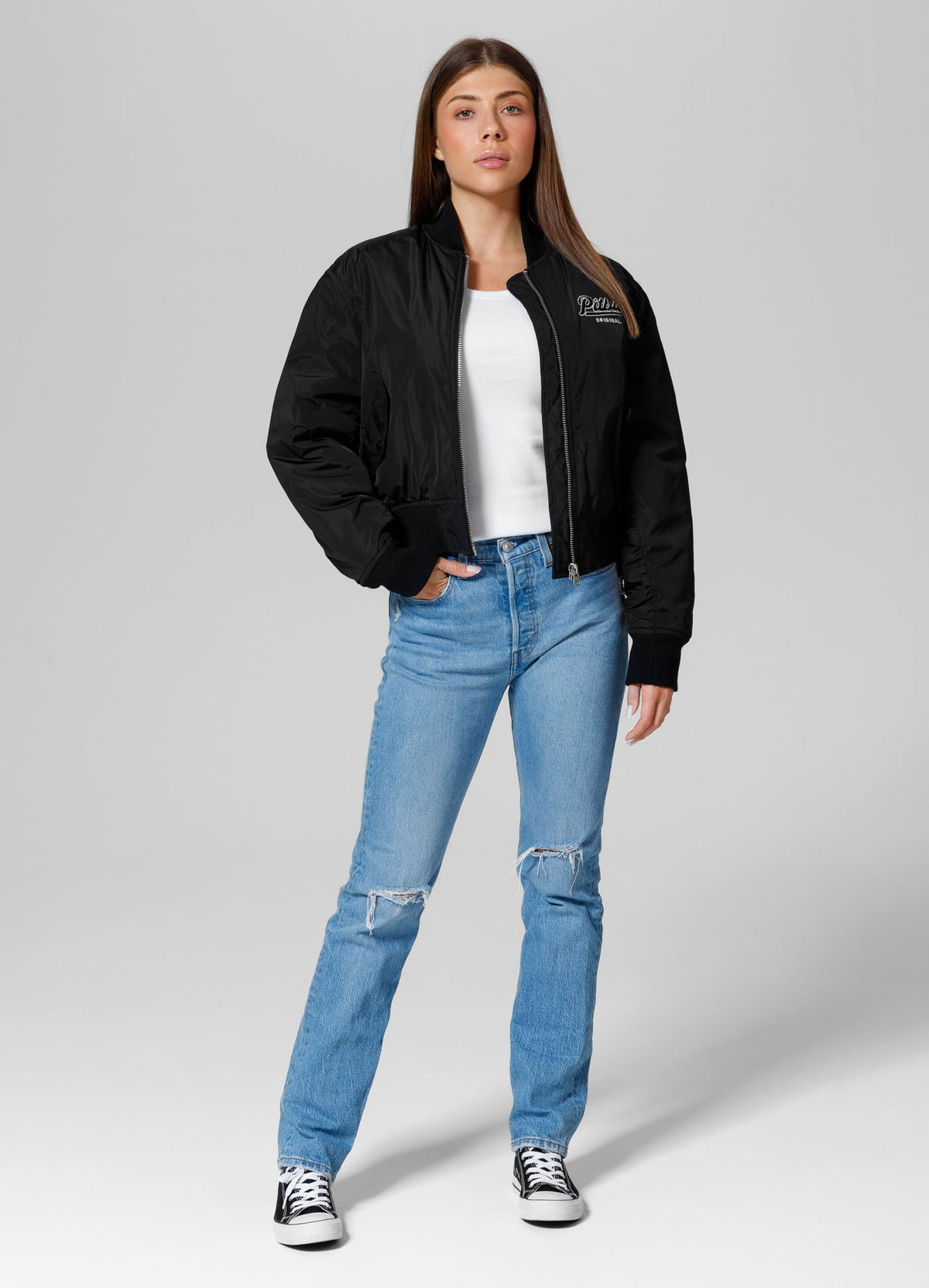 Damen Bomberjacke Angel - Schwarz